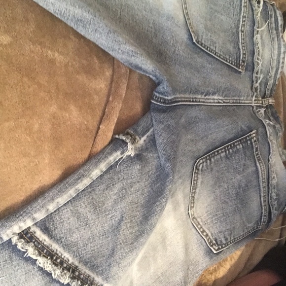 Distressed denim style biker skinny’s - Picture 3 of 3